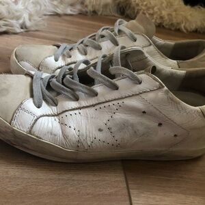 Golden Goose White Leather Sneakers